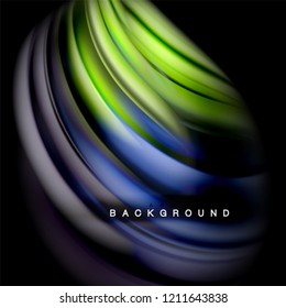 Background abstract - liquid color wave, trendy flowing design template