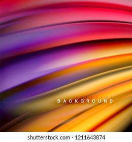 Background abstract - liquid color wave, trendy flowing design template