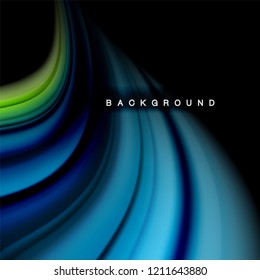 Background abstract - liquid color wave, trendy flowing design template