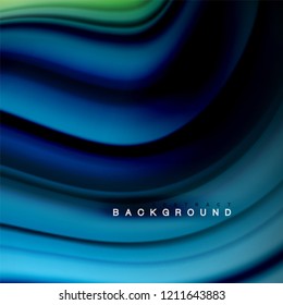 Background abstract - liquid color wave, trendy flowing design template