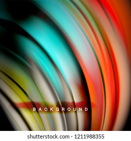 Background abstract - liquid color wave, trendy flowing design template