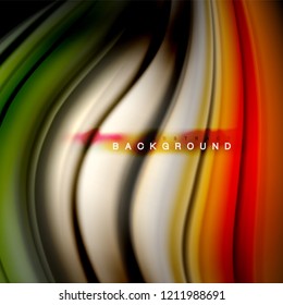 Background abstract - liquid color wave, trendy flowing design template