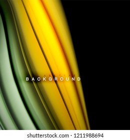 Background abstract - liquid color wave, trendy flowing design template