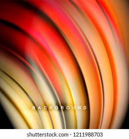 Background abstract - liquid color wave, trendy flowing design template
