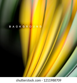 Background abstract - liquid color wave, trendy flowing design template