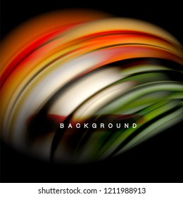 Background abstract - liquid color wave, trendy flowing design template