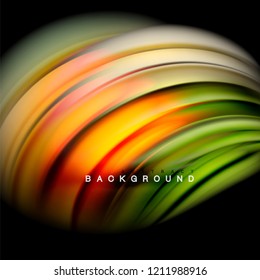 Background abstract - liquid color wave, trendy flowing design template