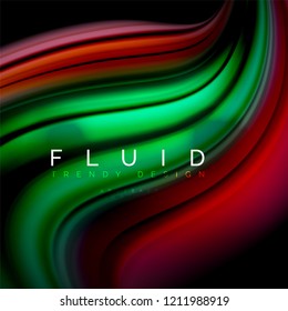 Abstrakter Hintergrund - Flüssige Farbwelle, trendy fließende Designvorlage
