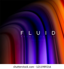 Abstrakter Hintergrund - Flüssige Farbwelle, trendy fließende Designvorlage
