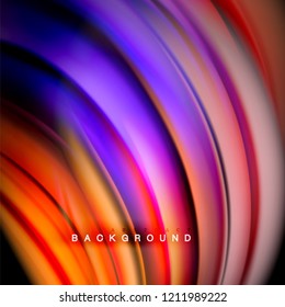 Background abstract - liquid color wave, trendy flowing design template