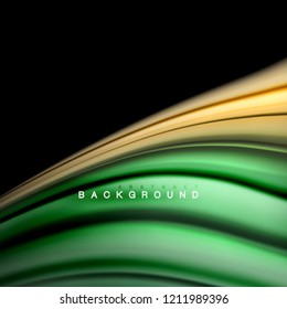 Background abstract - liquid color wave, trendy flowing design template