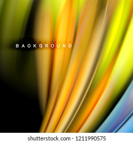 Background abstract - liquid color wave, trendy flowing design template