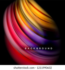 Background abstract - liquid color wave, trendy flowing design template