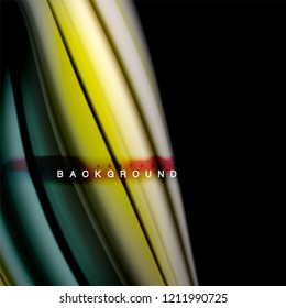 Background abstract - liquid color wave, trendy flowing design template