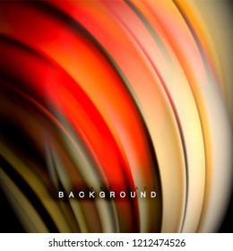 Background abstract - liquid color wave, trendy flowing design template