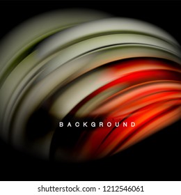 Background abstract - liquid color wave, trendy flowing design template