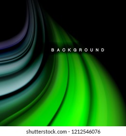Background abstract - liquid color wave, trendy flowing design template