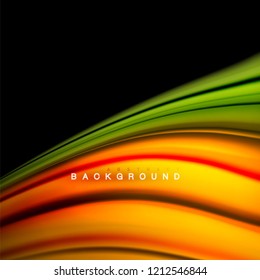 Background abstract - liquid color wave, trendy flowing design template