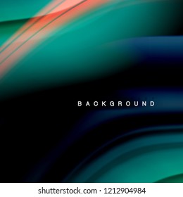 Background abstract - liquid color wave, trendy flowing design template