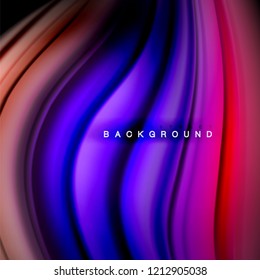 Background abstract - liquid color wave, trendy flowing design template