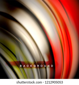 Background abstract - liquid color wave, trendy flowing design template