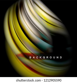Background abstract - liquid color wave, trendy flowing design template