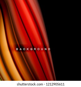 Background abstract - liquid color wave, trendy flowing design template