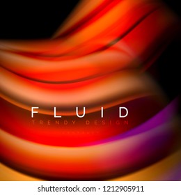 Background abstract - liquid color wave, trendy flowing design template