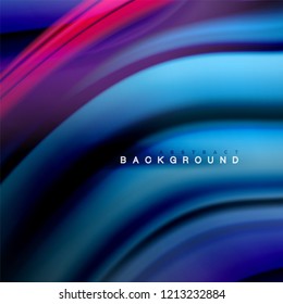 Background abstract - liquid color wave, trendy flowing design template