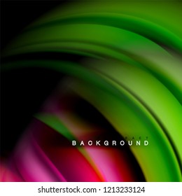 Background abstract - liquid color wave, trendy flowing design template