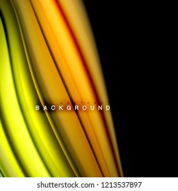 Background abstract - liquid color wave, trendy flowing design template