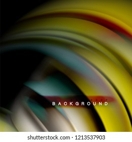 Background abstract - liquid color wave, trendy flowing design template