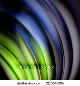 Background abstract - liquid color wave, trendy flowing design template