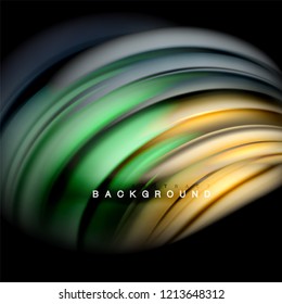 Background abstract - liquid color wave, trendy flowing design template