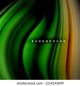 Background abstract - liquid color wave, trendy flowing design template