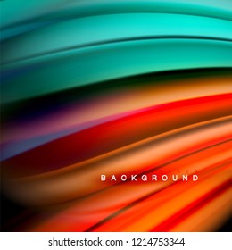 Background abstract - liquid color wave, trendy flowing design template