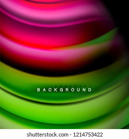 Background abstract - liquid color wave, trendy flowing design template