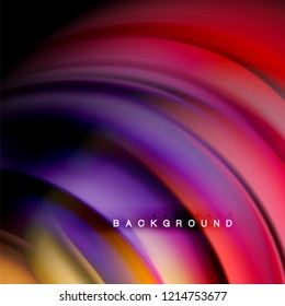 Background abstract - liquid color wave, trendy flowing design template