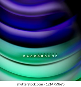 Background abstract - liquid color wave, trendy flowing design template