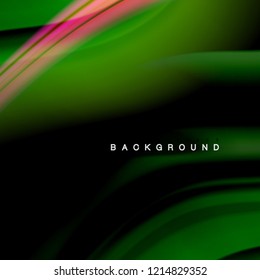 Background abstract - liquid color wave, trendy flowing design template