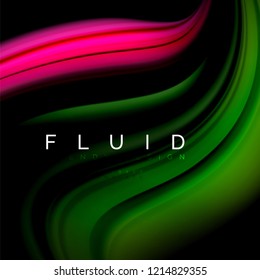 Background abstract - liquid color wave, trendy flowing design template