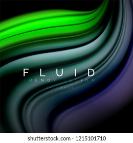 Background abstract - liquid color wave, trendy flowing design template