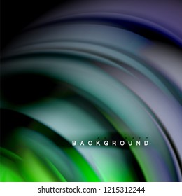 Background abstract - liquid color wave, trendy flowing design template
