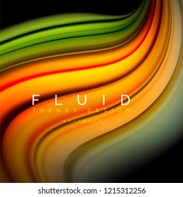 Background abstract - liquid color wave, trendy flowing design template
