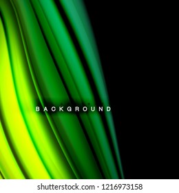 Background abstract - liquid color wave, trendy flowing design template