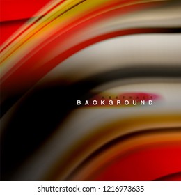 Background abstract - liquid color wave, trendy flowing design template