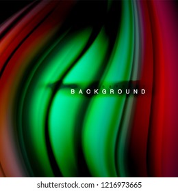 Background abstract - liquid color wave, trendy flowing design template