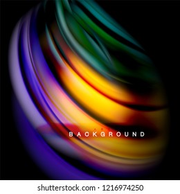 Background abstract - liquid color wave, trendy flowing design template