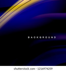 Background abstract - liquid color wave, trendy flowing design template