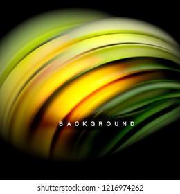 Background abstract - liquid color wave, trendy flowing design template